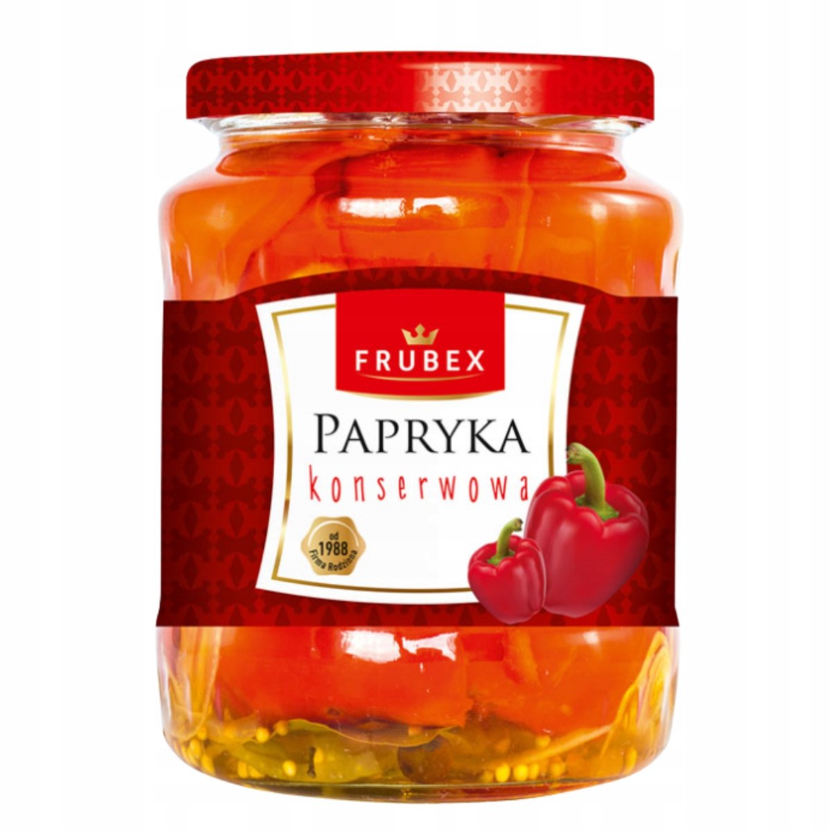 FRUBEX Papryka Konserwowa Słodka w Słoiku Dodatek do Obiadu 720ml
