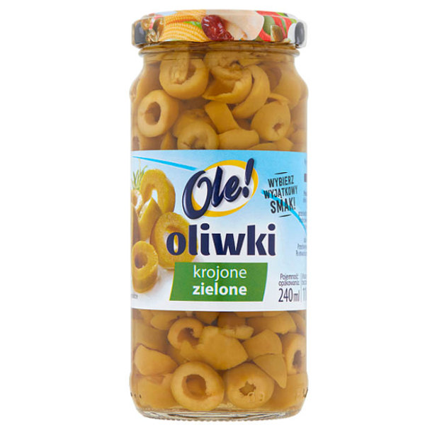 Ole! Oliwki zielone krojone 240 ml