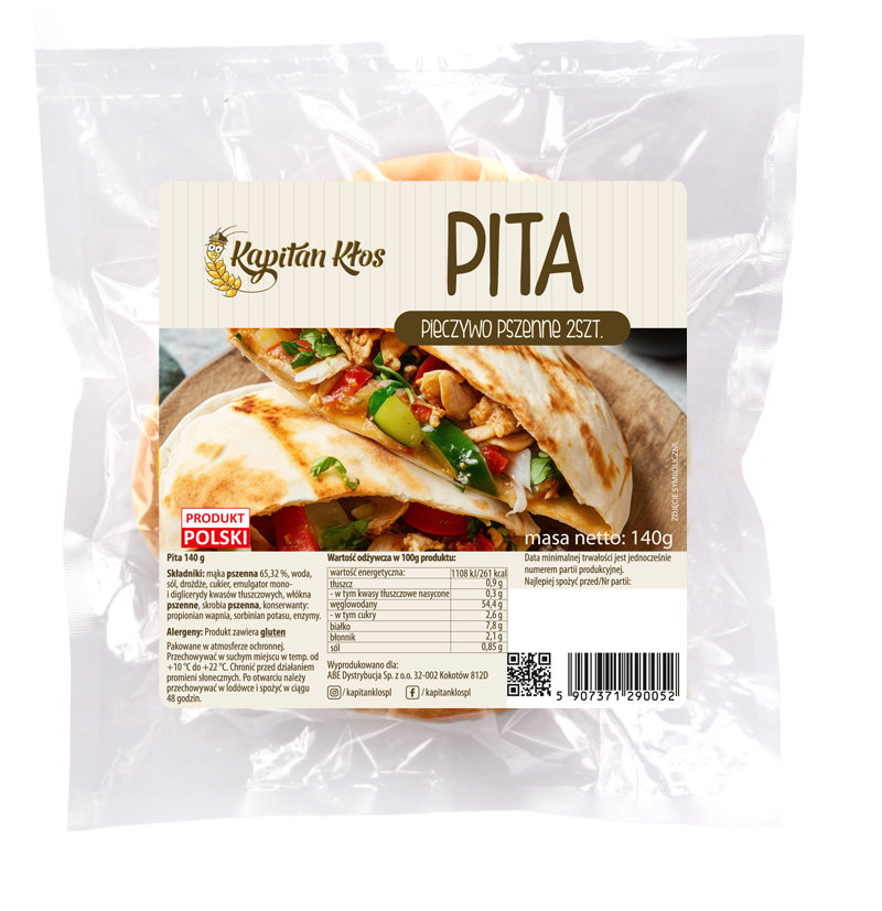 Kapitan Kłos Pita pieczywo pszenne 140g (2szt)