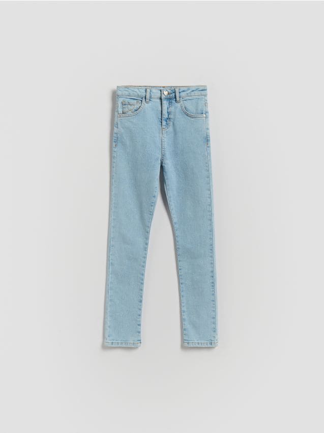 Reserved - Jeansy slim high waist - niebieski