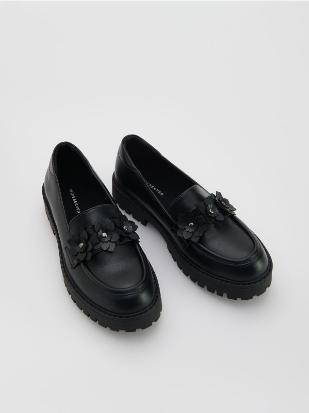 Reserved - Loafersy z imitacji skóry - czarny