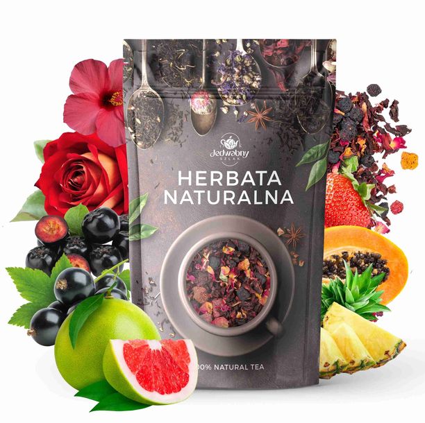 Herbata owocowa Truskawkowa Margarita 100g papaja pomelo róża