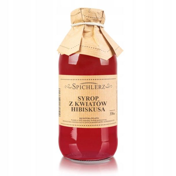 Syrop z hibiskusa 330 ml kwiat hibiskus do herbat drinków lemoniad naturalny