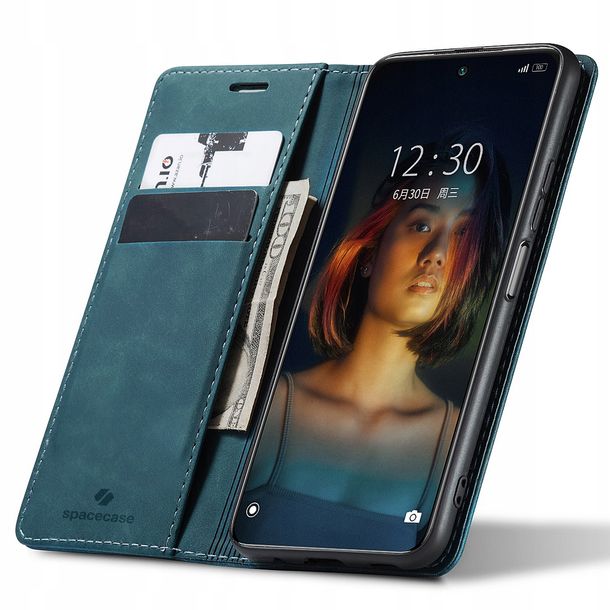 Eleganckie etui z klapką portfel kieszonka pokrowiec do Redmi Note 10 Pro