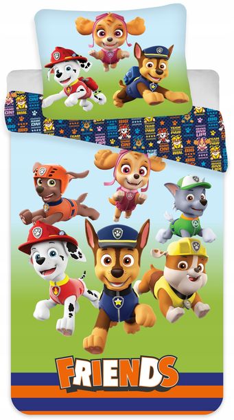 POŚCIEL do łóżeczka 100X135 PSI PATROL PSY PIESKI dla dziecka dziecięca