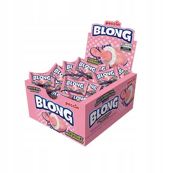 BLONG GUMA BALONOWA Z NADZIENIEM YOGURT MORANGO TRUSKAWKA (5G) 40SZT