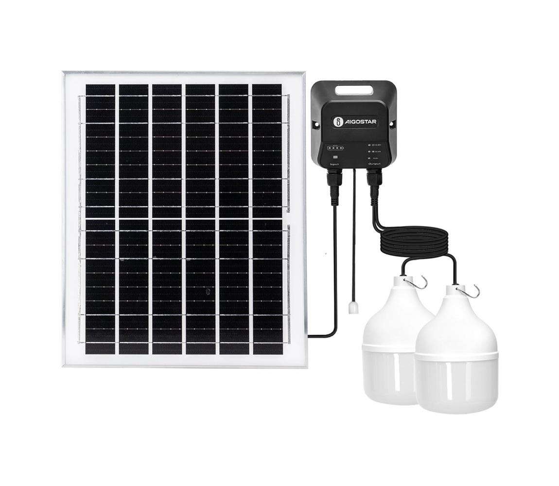 Aigostar - LED Żyrandol solarny 2xLED/70W/12V 12000 mAh 6500K śr. 12 cm