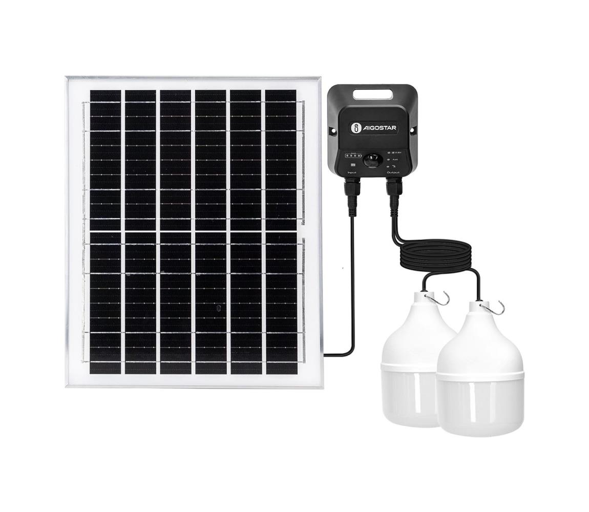 Aigostar - LED Żyrandol solarny z czujnikiem 2xLED/70W/12V 12000 mAh 6500K śr. 12 cm