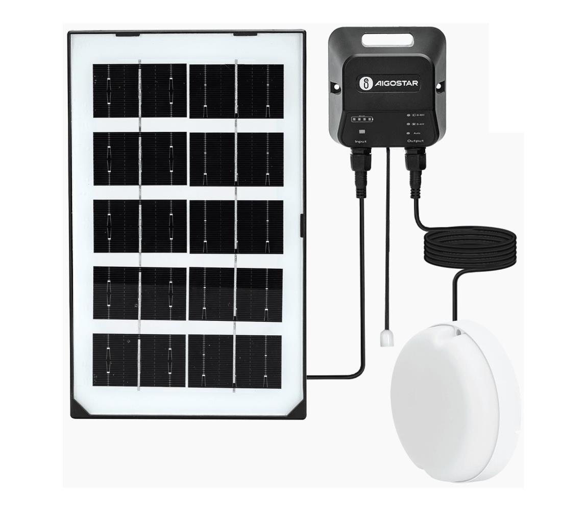 Aigostar - LED Oświetlenie solarne LED/35W/12V 3000 mAh 6500K śr. 16,8 cm