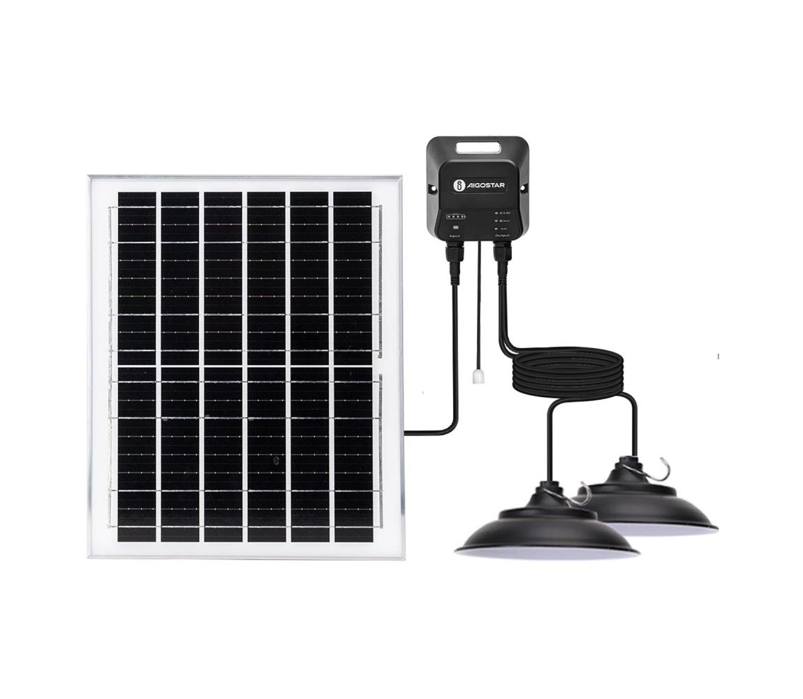 Aigostar - LED Żyrandol solarny 2xLED/70W/12V 12000 mAh 6500K śr. 23,5 cm