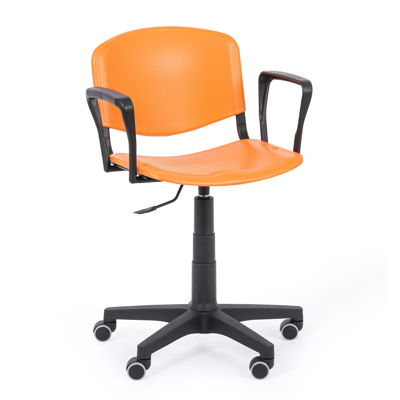 B2B Partner Krzesło ISO z podłokietnikami, obrotowa, pomarańczowy