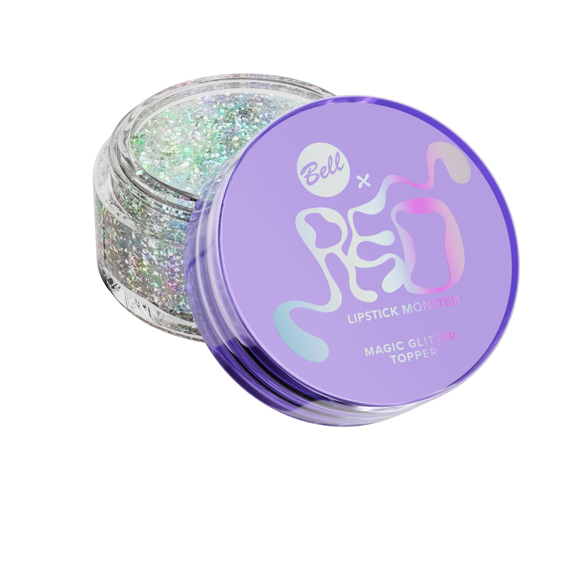 Bell x Red Lipstick Monster Magic Glitter Topper Brokatowy Żel do Twarzy i Ciała 01 Snowflake