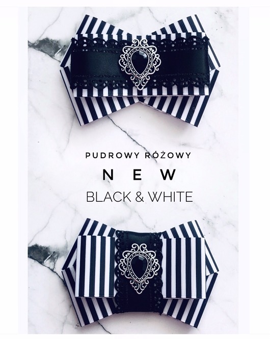 Brosza Black & White w paski NEW