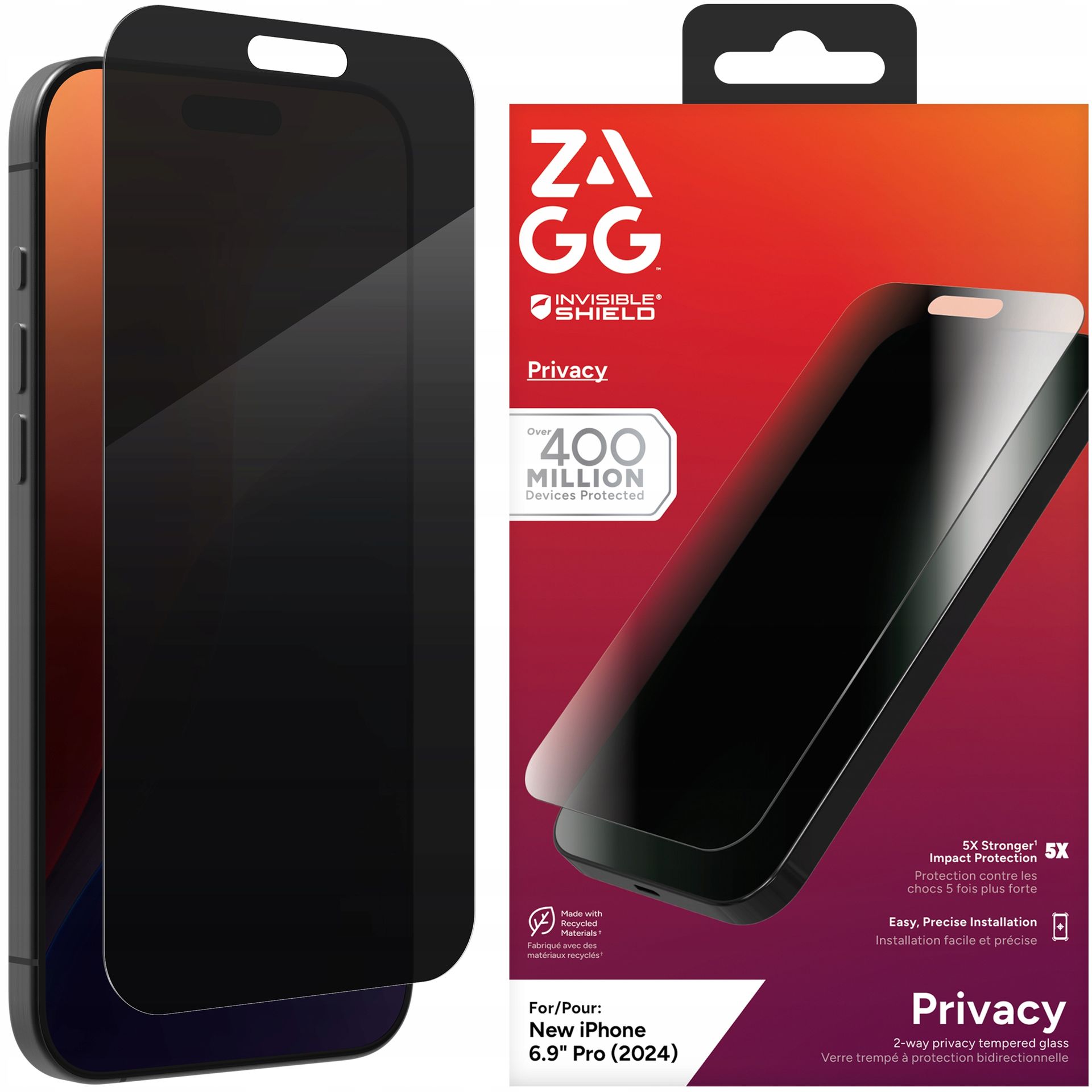 Szkło hartowane Zagg do Apple iPhone 16 Pro Max 1 szt.