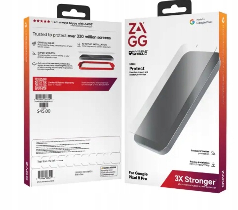 Szkło hartowane Zagg Invisible Shield do Google Pixel 8 Pro