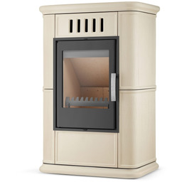 FLAMA Piec kominek kaflowy OLBIA Cappuccino 7,5 kW