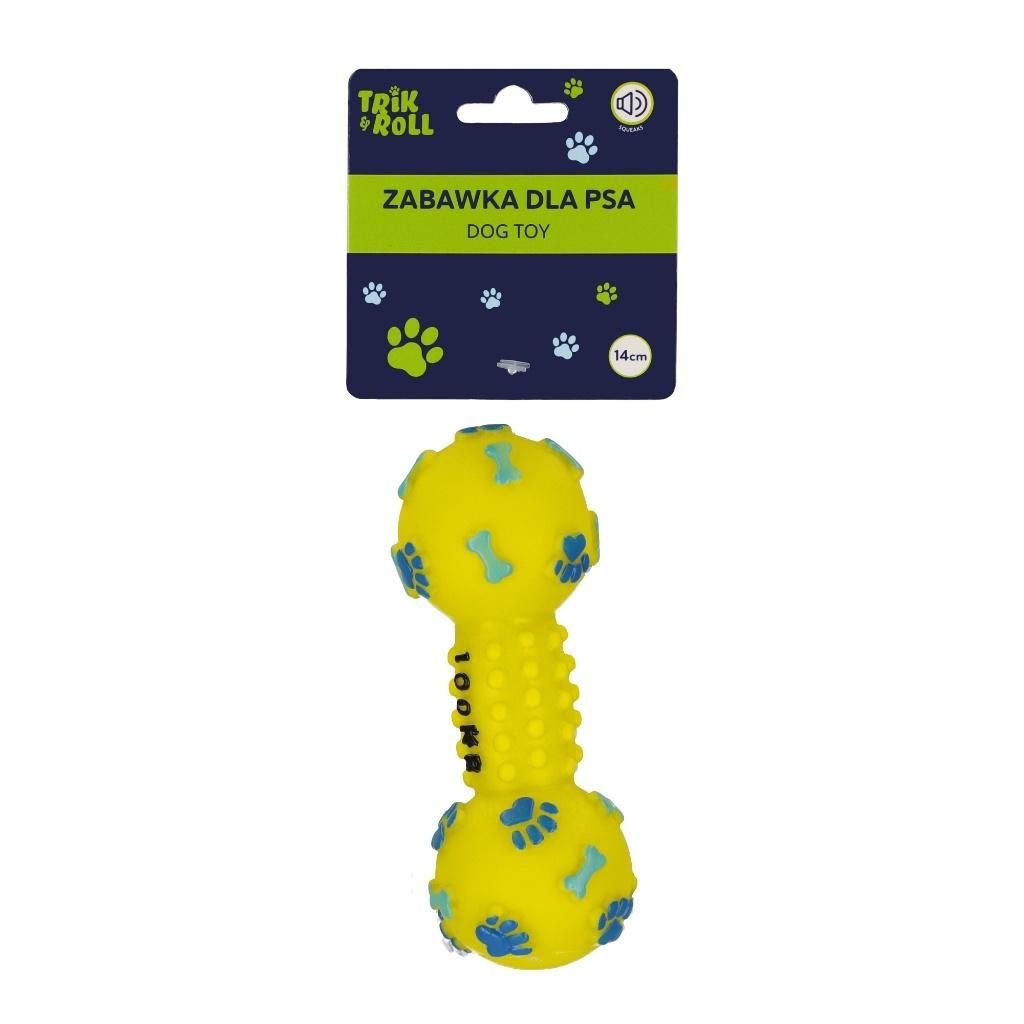 Zabawka dla psa Kość z dźwiękiem 14cm żółta TRIKROLL 560868