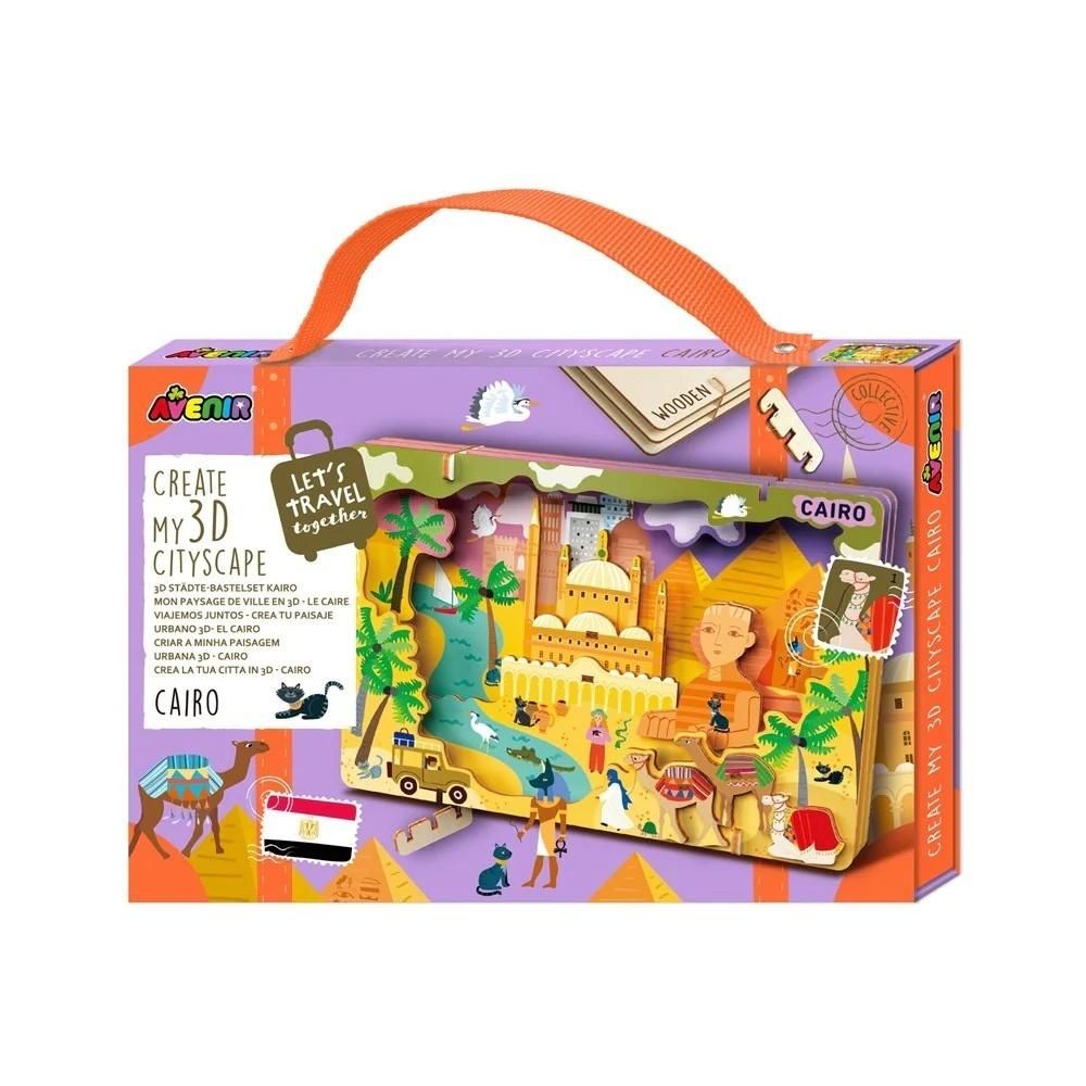 Stwórz pejzaż miejski Kair - puzzle drewniane 3d - puzzle