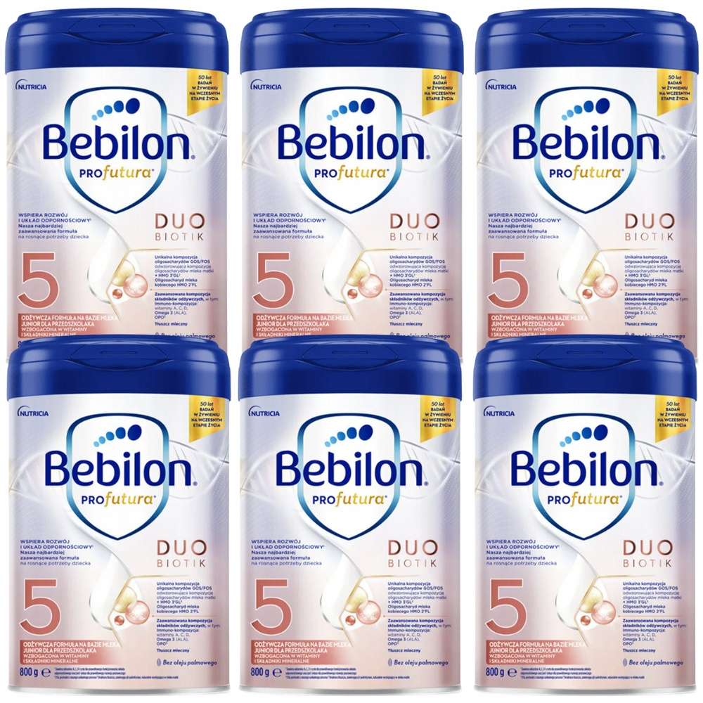 Bebilon Profutura Duo Biotik 5 Formuła Na Bazie Mleka Zgrzewka 800g x 6