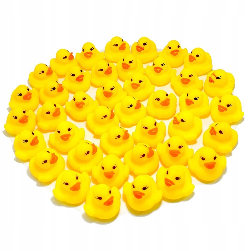 GUMOWE KACZKI KACZUSZKI DO KĄPIELI WODY 50 SZTUKI DLA DZIECKA