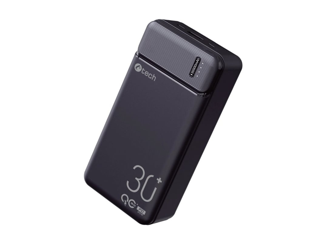 C-TECH BATCT1343 bank mocy Litowo-polimerowy (LiPo) 30000 mAh Czarny