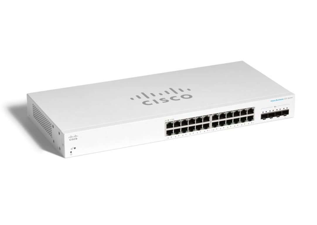 Cisco CBS220-24T-4X-EU-RF łącza sieciowe Zarządzany L2 Gigabit Ethernet (10/100/1000) Biały CBS220-24T-4X-EU-RF