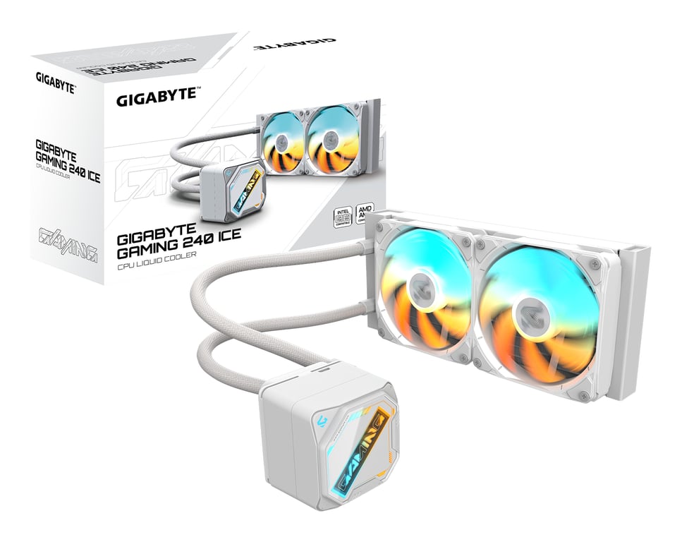 GIGABYTE GAMING 240 ICE Procesor Chłodnica cieczy all-in-one 12 cm Biały GP-GIGABYTE GME 240I