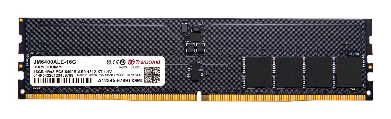 Transcend JetRam JM6400ALE-16G moduł pamięci 16 GB 1 x 16 GB DDR5 JM6400ALE-16G