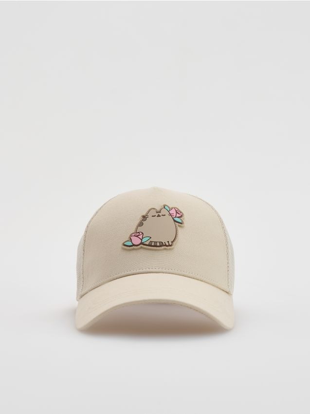 Reserved - Czapka z daszkiem Pusheen - beżowy