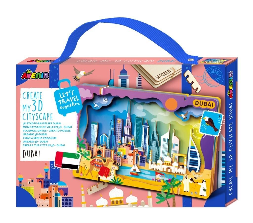 Stwórz pejzaż miejski Dubaj - puzzle drewniane 3d - puzzle