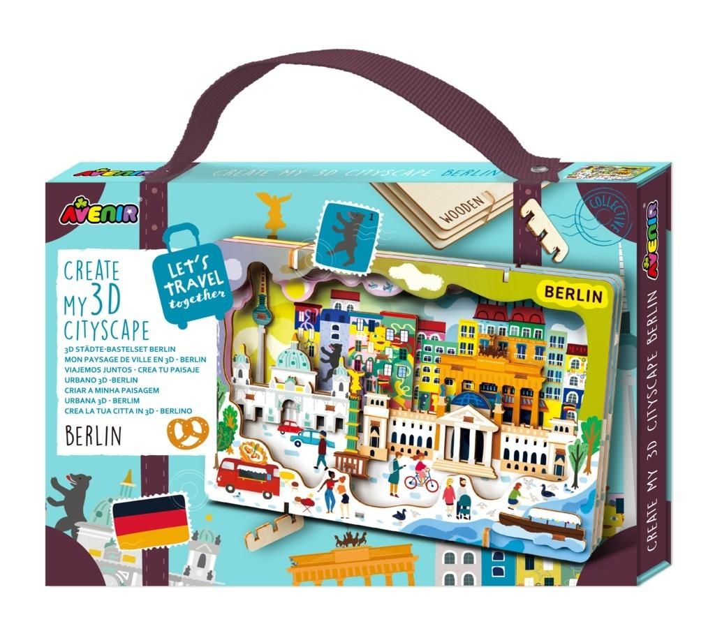 Stwórz pejzaż miejski Berlin - puzzle drewniane 3d - puzzle
