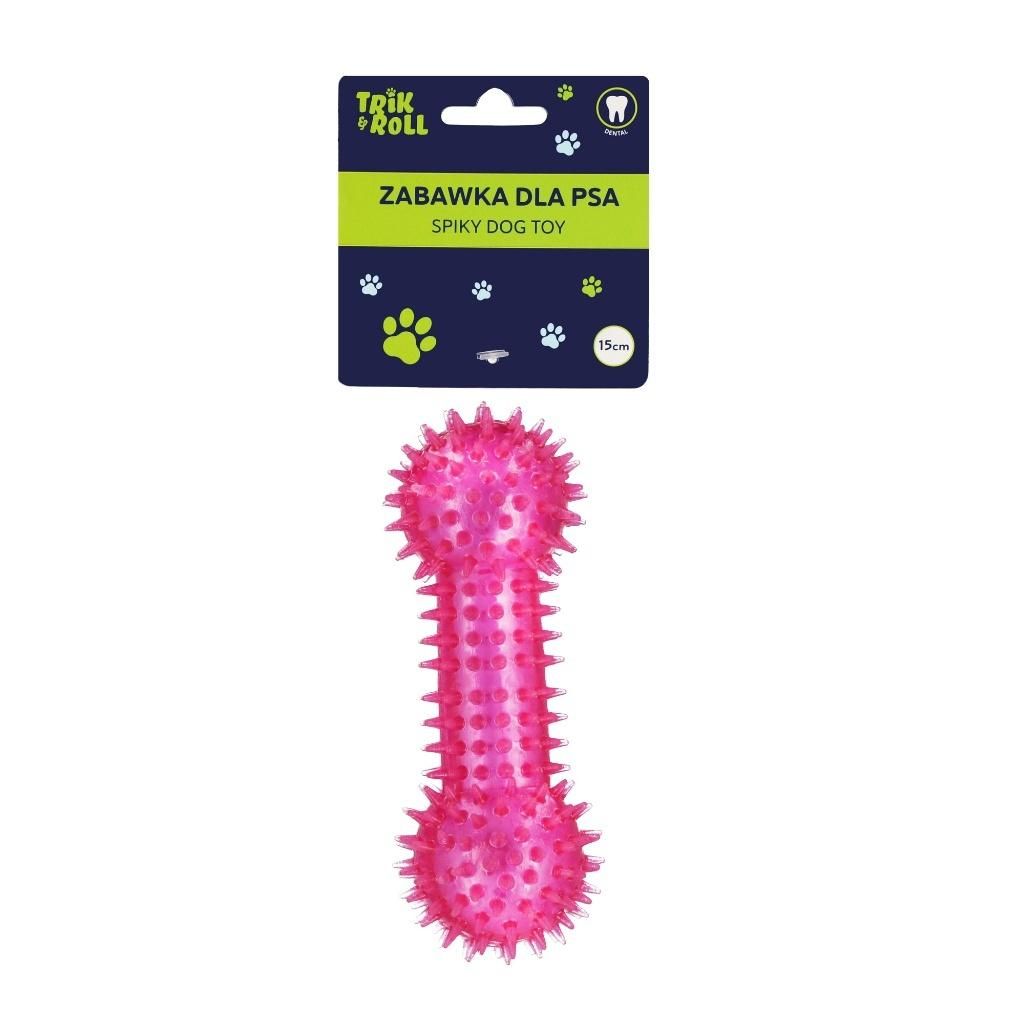 Zabawka dla psa Kość z dźwiękiem 15cm różowa TRIKROLL 560673