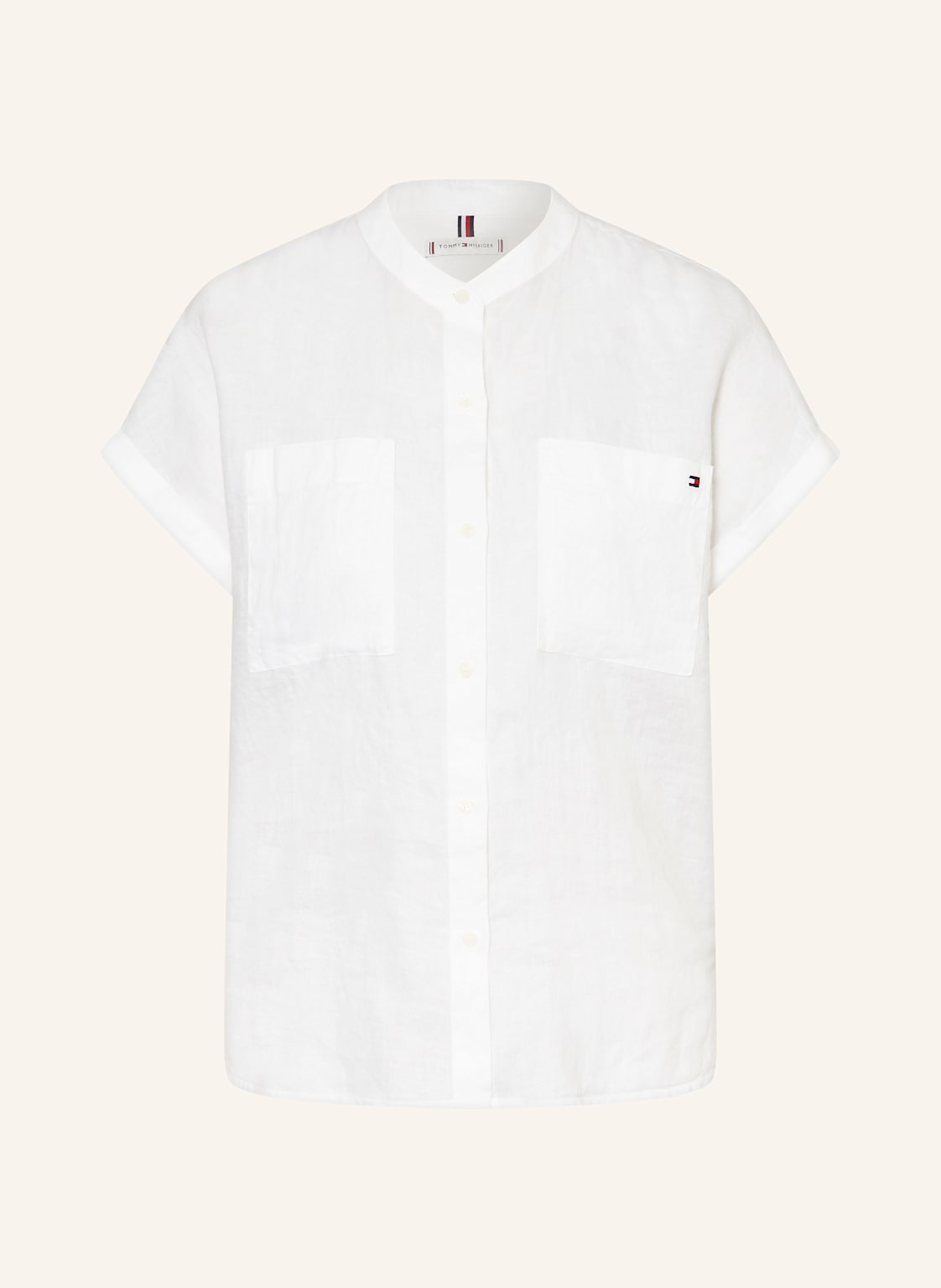Tommy Hilfiger Bluzka Z Lnu weiss