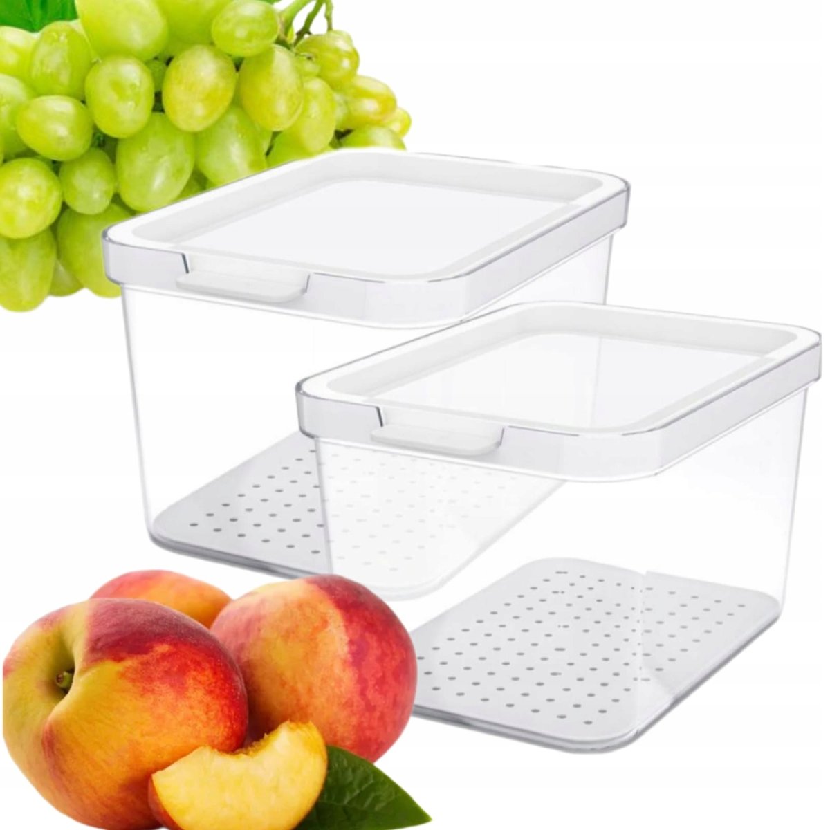 ROTHO ZESTAW 2 ORGANIZERÓW POJEMNIKÓW DO LODÓWKI SZAFKI 2,15 L CAUMA