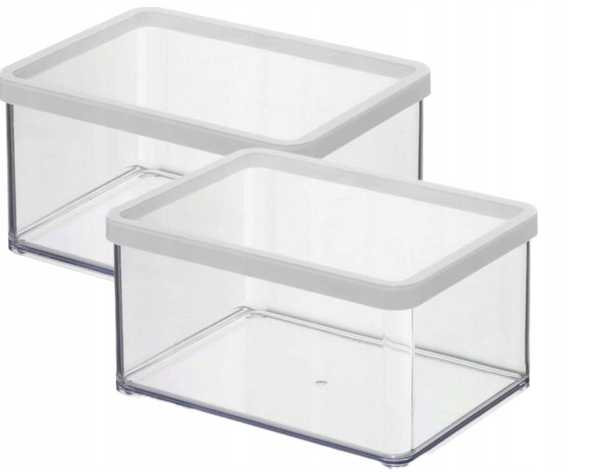 ROTHO ZESTAW 2 POJEMNIKÓW NA ŻYWNOŚĆ ARTYKUŁY SYPKIE 2,25L BIAŁY LOFT