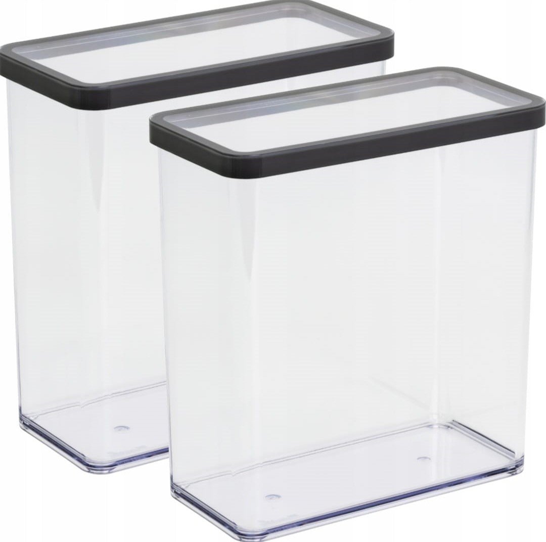 ROTHO ZESTAW 2 POJEMNIKÓW NA ŻYWNOŚĆ ARTYKUŁY SYPKIE 3,2L GRATITOWY LOFT