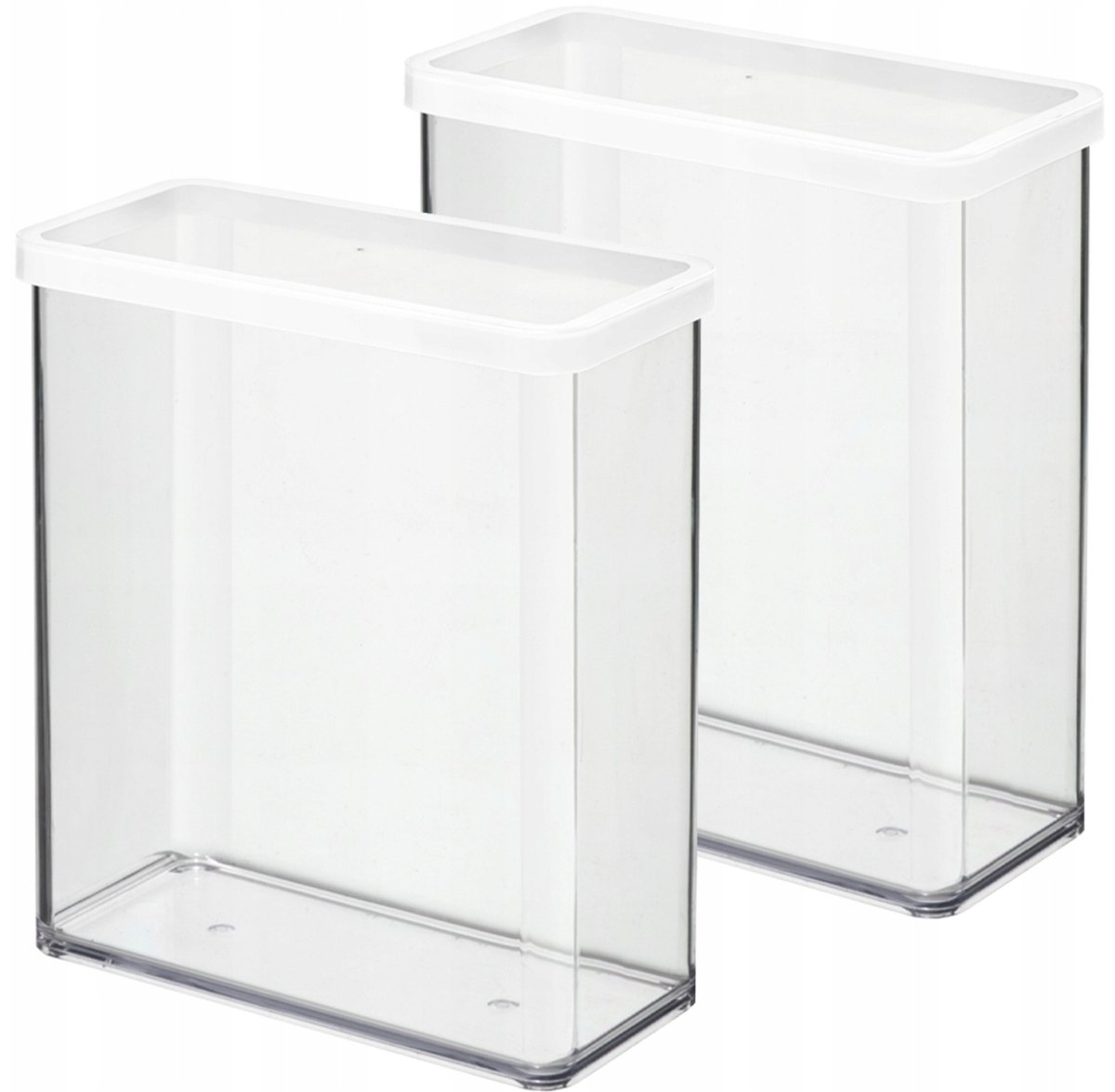 ROTHO ZESTAW 2 POJEMNIKÓW NA ŻYWNOŚĆ ARTYKUŁY SYPKIE 3,2L BIAŁY LOFT