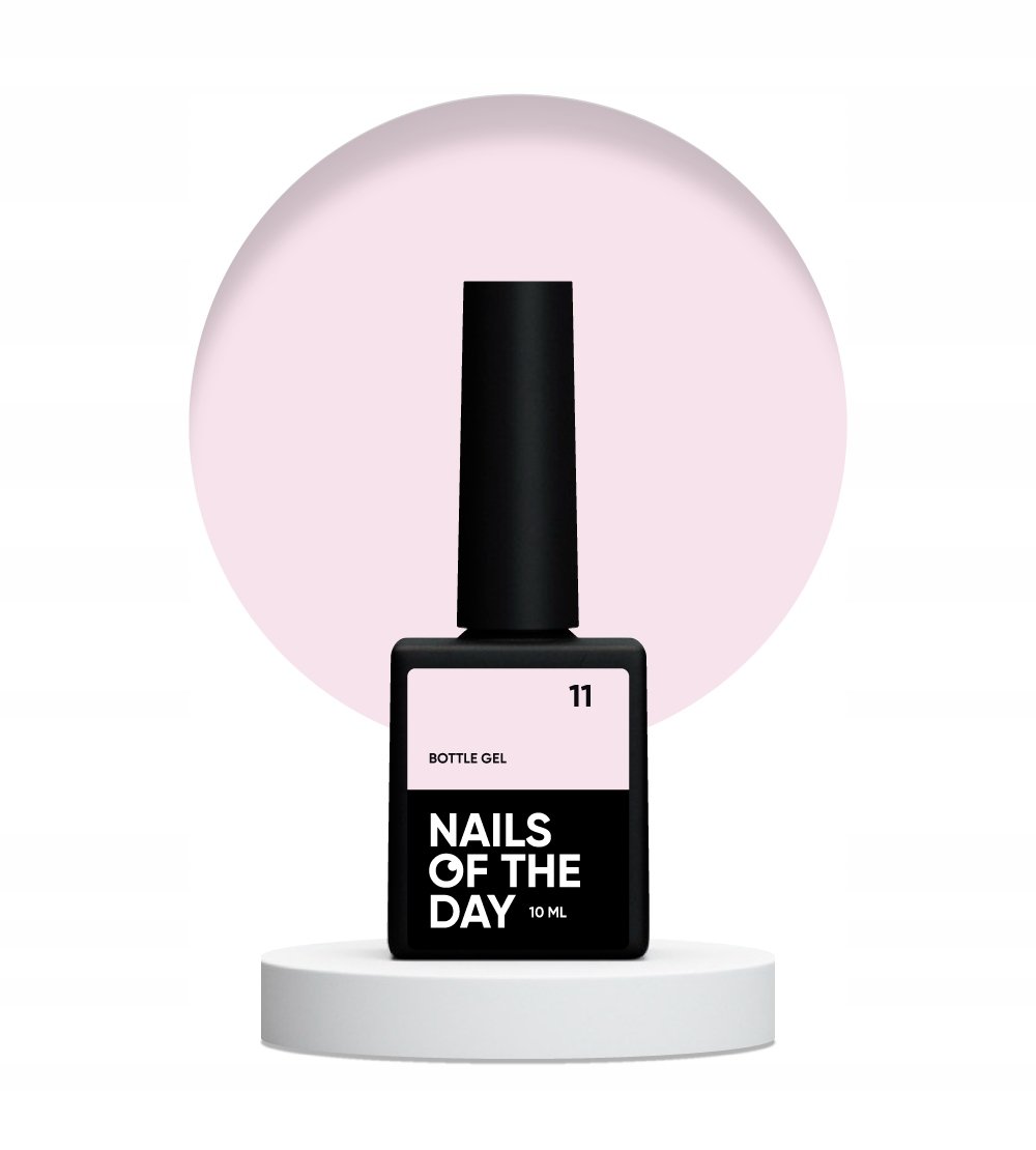 NAILSOFTHEDAY Bottle gel 11 - kryjący blado-różowy żel do wzmocnienia 10 ml