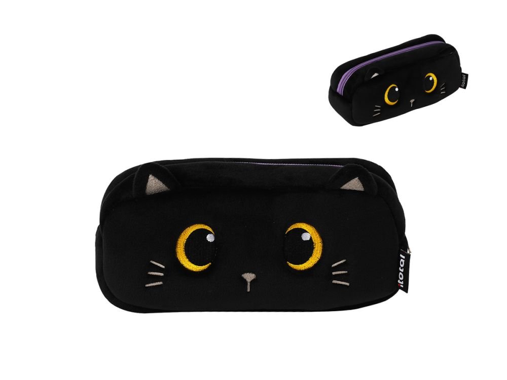 Pluszowy piórnik czarny kot Cat lovers