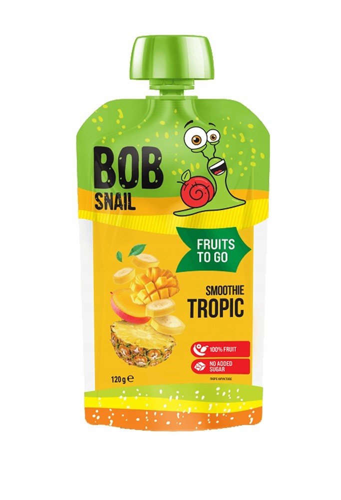 Bob Snail Smoothie banan-ananas-mango bez cukru - 120 g