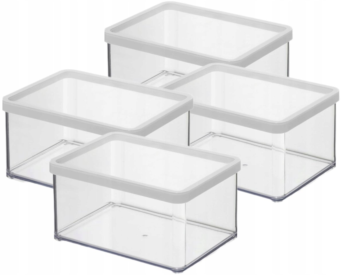 ROTHO ZESTAW 4 POJEMNIKÓW NA ŻYWNOŚĆ ARTYKUŁY SYPKIE 2,25L BIAŁY LOFT