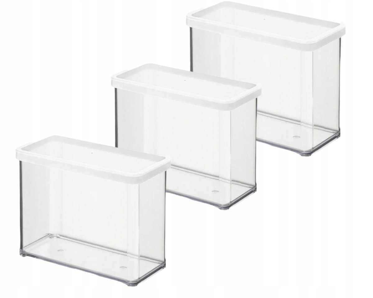 ROTHO ZESTAW 3 POJEMNIKÓW NA ŻYWNOŚĆ ARTYKUŁY SYPKIE 2,1L BIAŁY LOFT