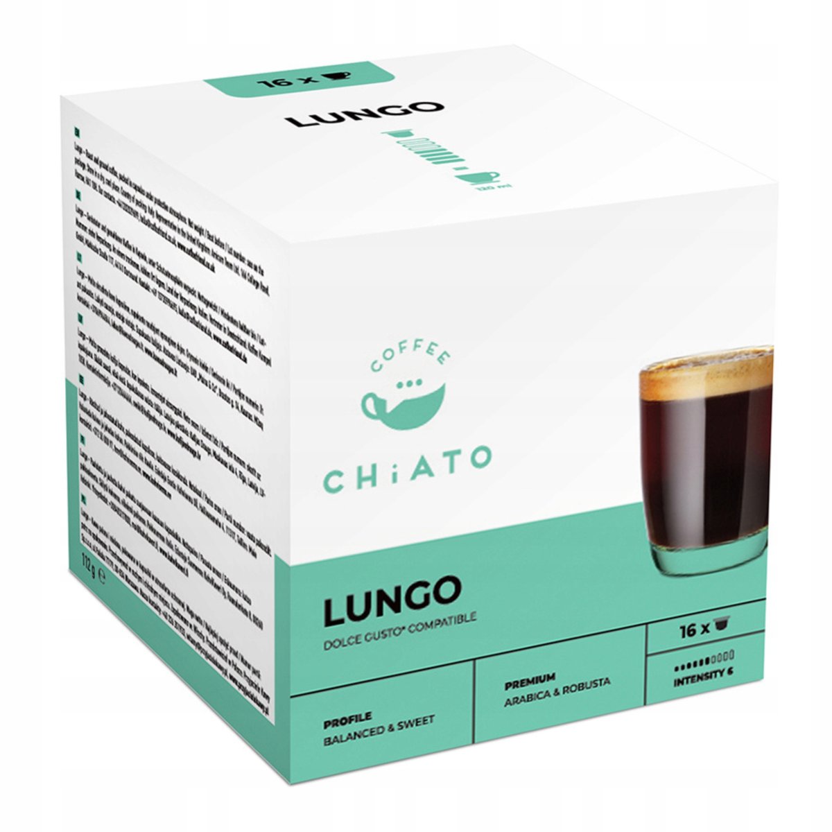 Kapsułki do ekspresu Dolce Gusto CHiATO Lungo, 16 szt.