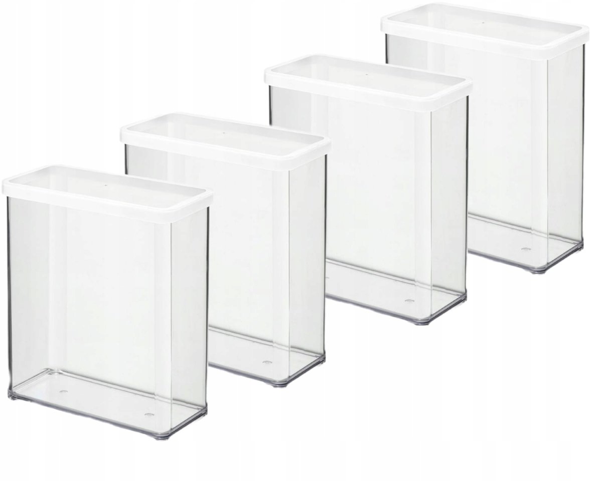 ROTHO ZESTAW 4 POJEMNIKÓW NA ŻYWNOŚĆ ARTYKUŁY SYPKIE 3,2L BIAŁY LOFT