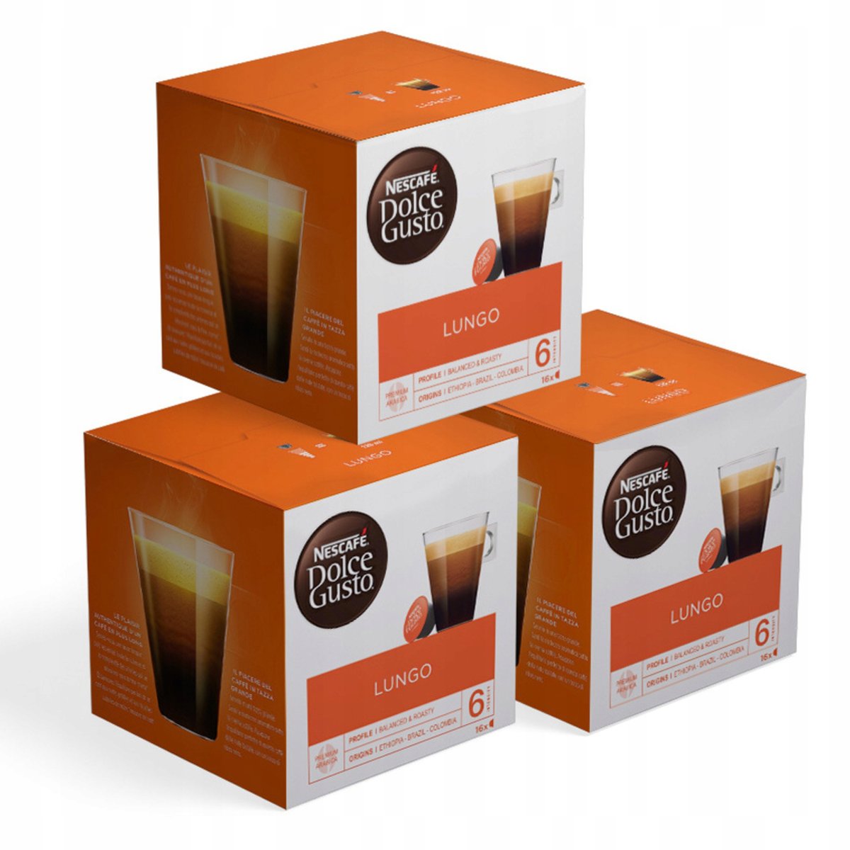 Kawa w kapsułkach NESCAFE Dolce Gusto Lungo 3 x 16 szt