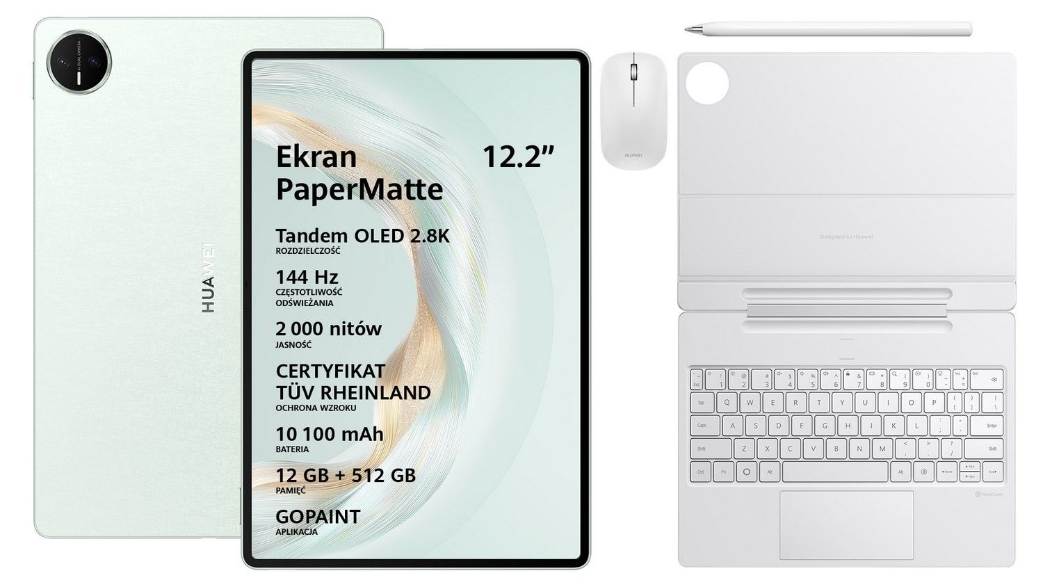 Huawei MatePad Pro 2025 12,2'' 12/512GB PaperMatte zielony