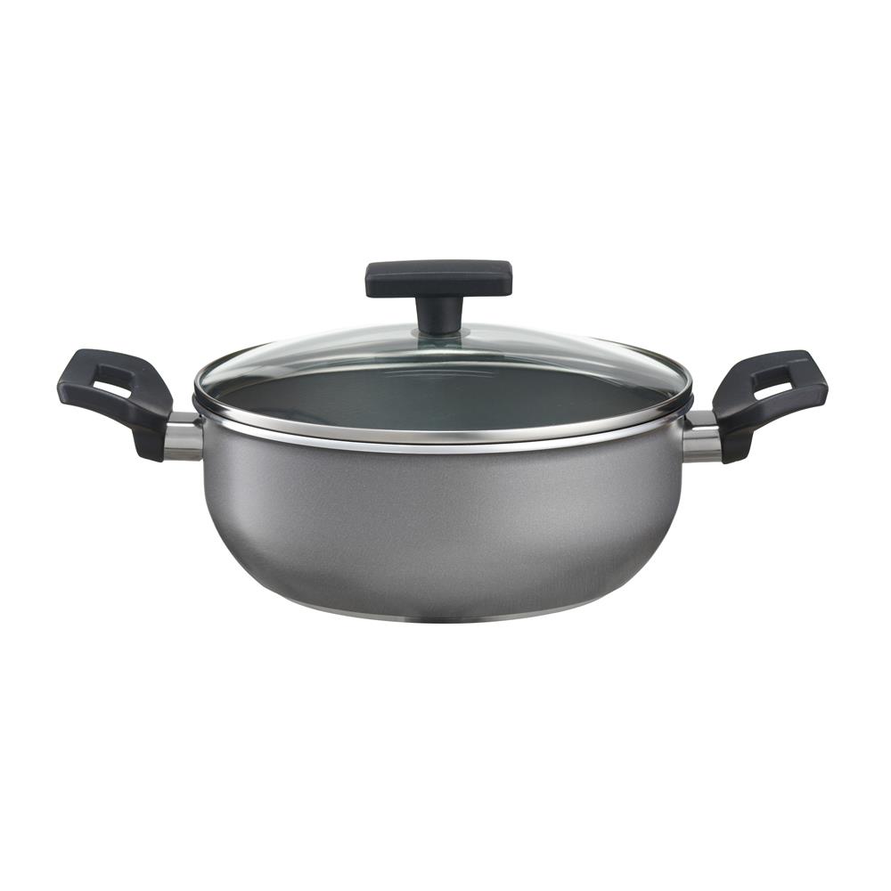 Garnek niski z pokrywką 24 cm GREY