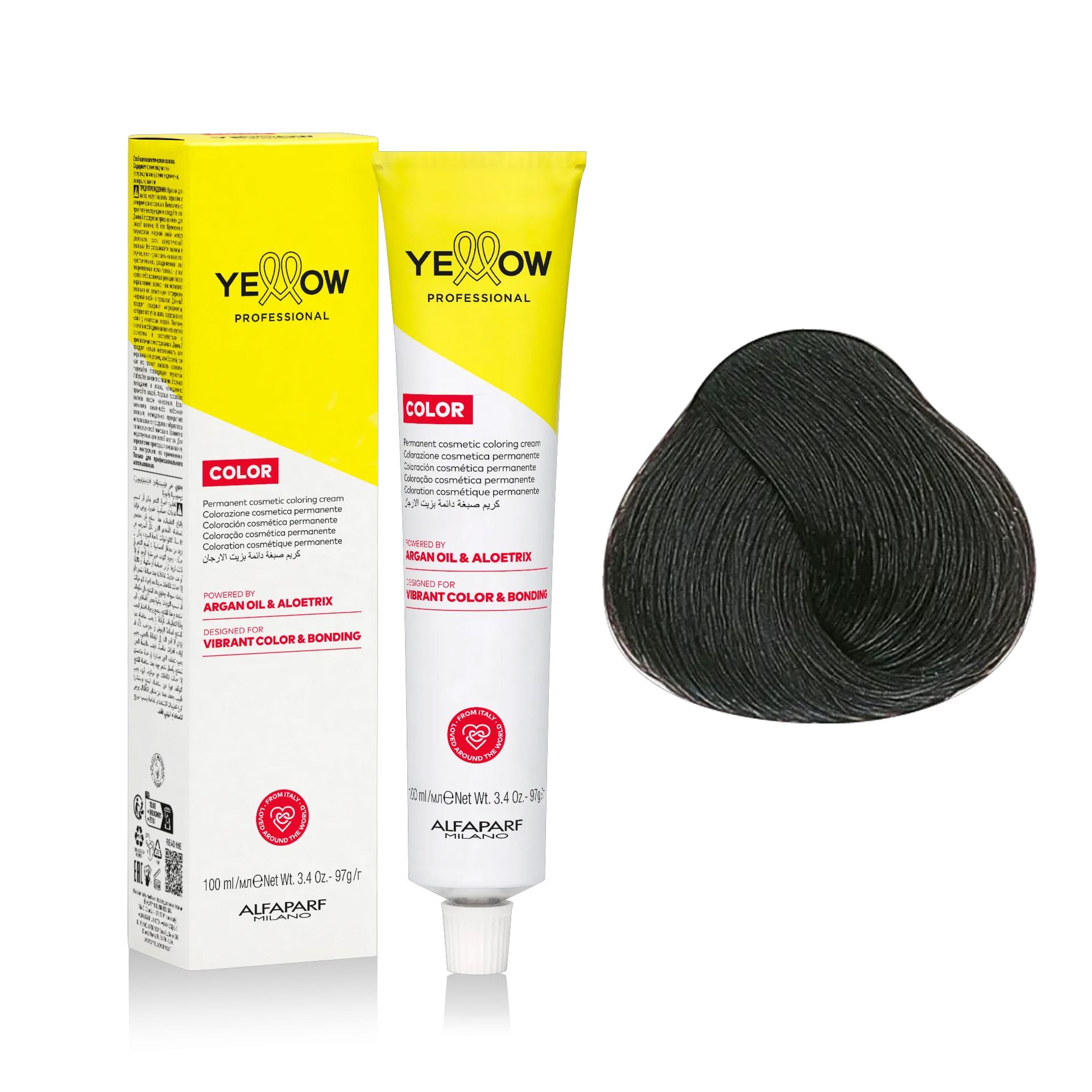 Yellow Professional Color Permanent, farba do włosów, 5.1, 100ml