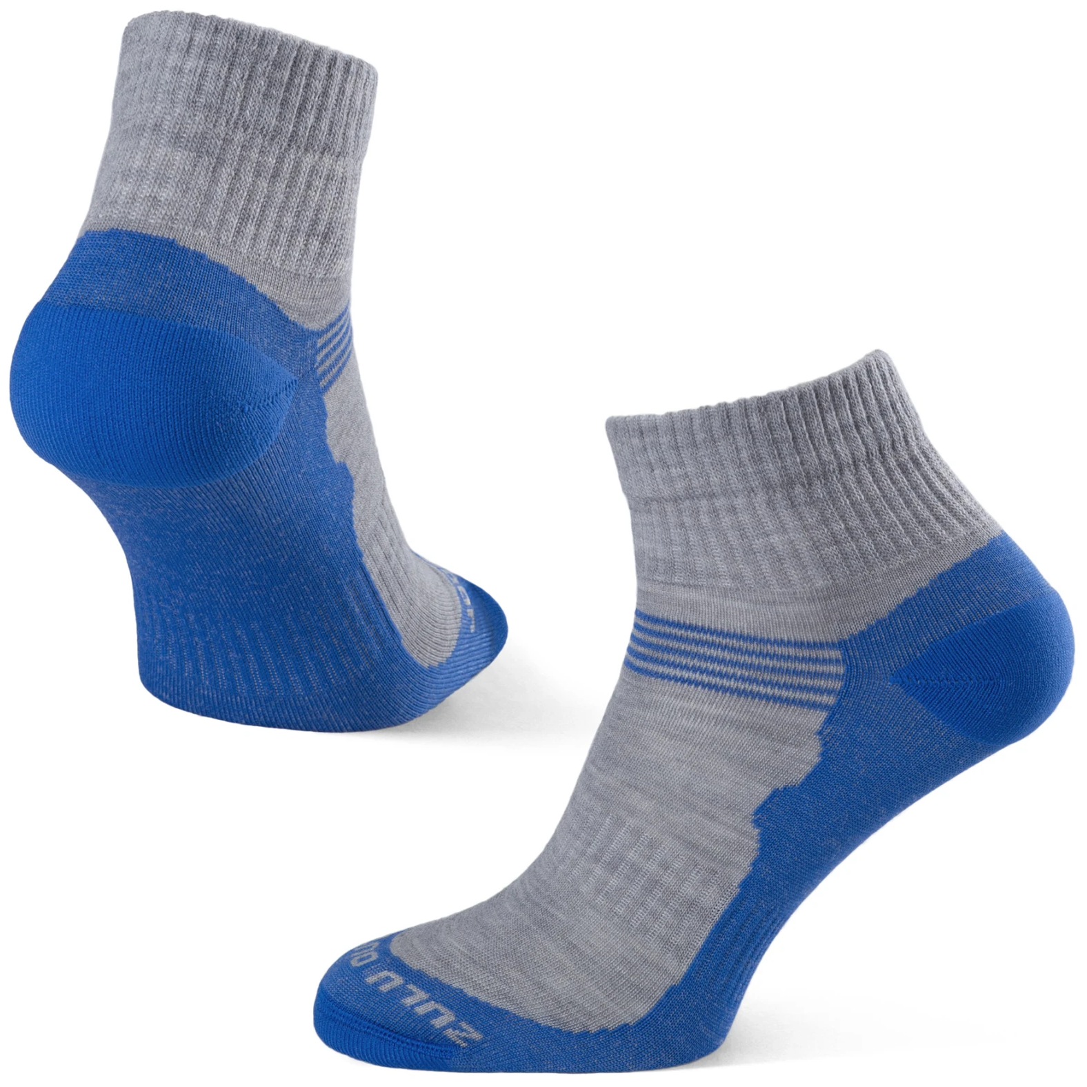 Skarpetki Zulu Merino Lite Rozmiar skarpet: 35-38 / Kolor: niebieski/szary