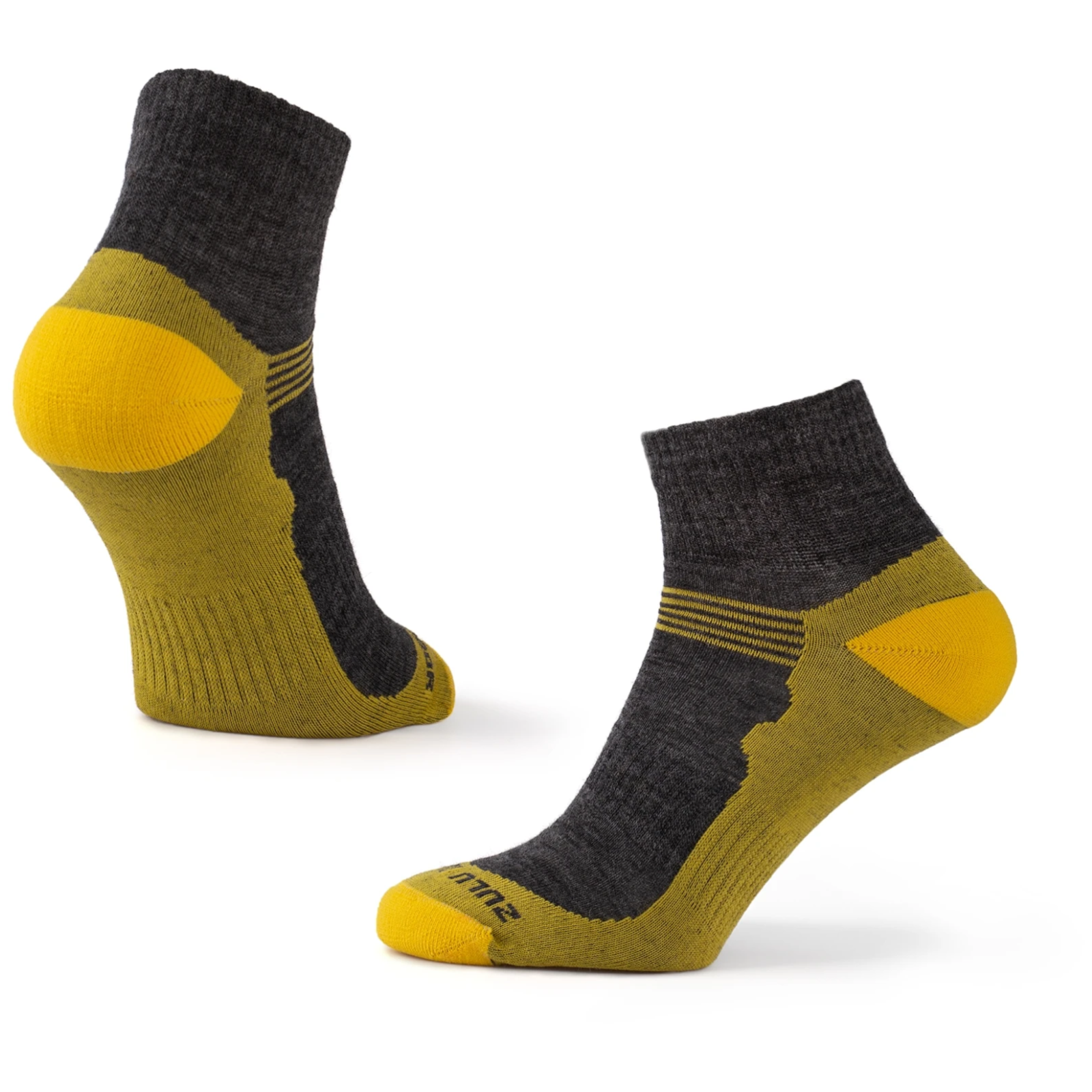 Skarpetki Zulu Merino Lite Rozmiar skarpet: 35-38 / Kolor: szary/żółty